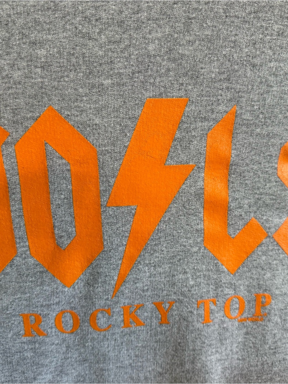 Gray Crewneck Sweatshirt with Orange Graphic - Picture 2 of 2